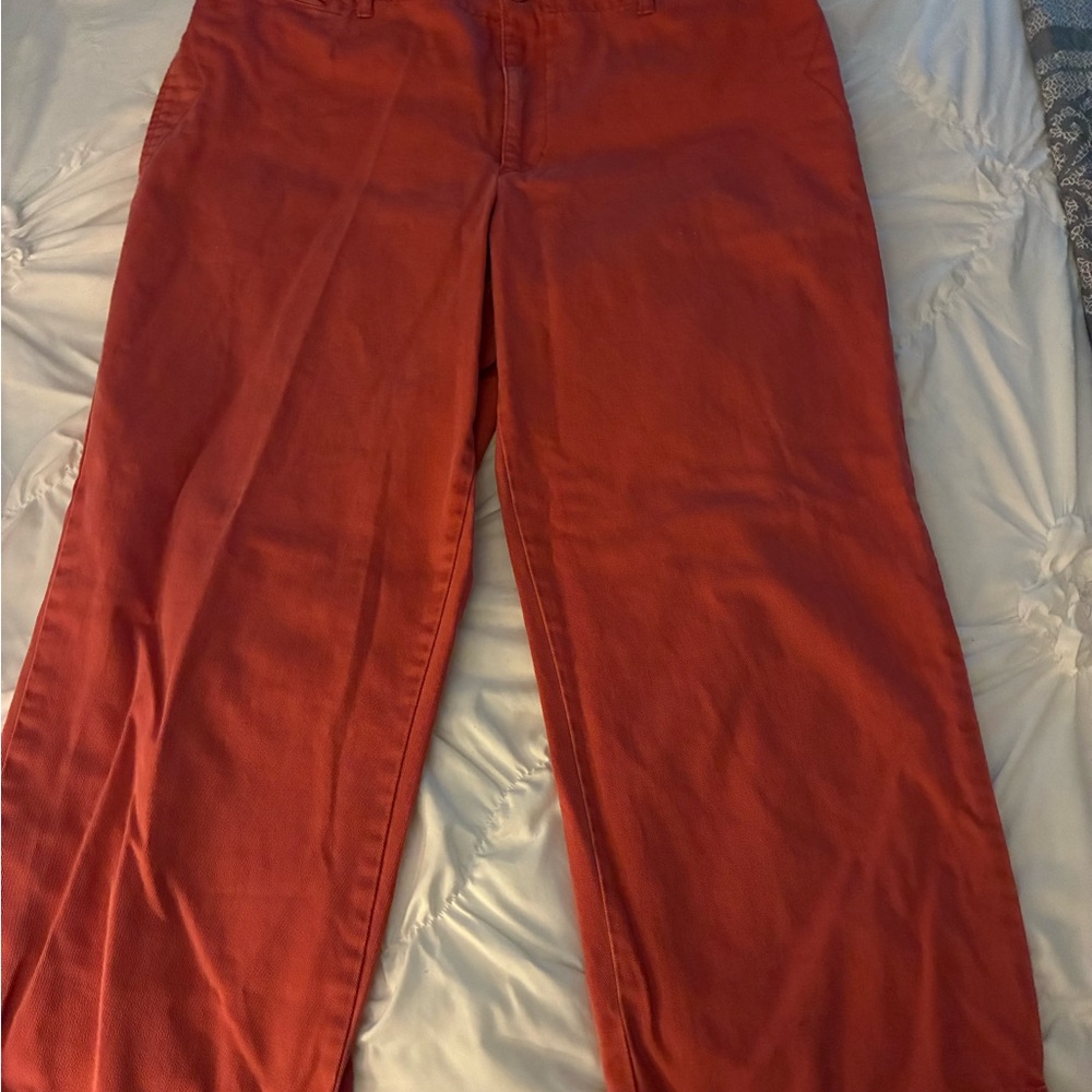 Ralph Lauren Rust Red Wide-Leg Pants